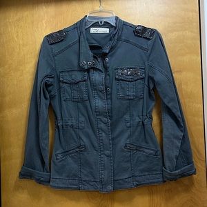 Charcoal Twill Utility Jacket